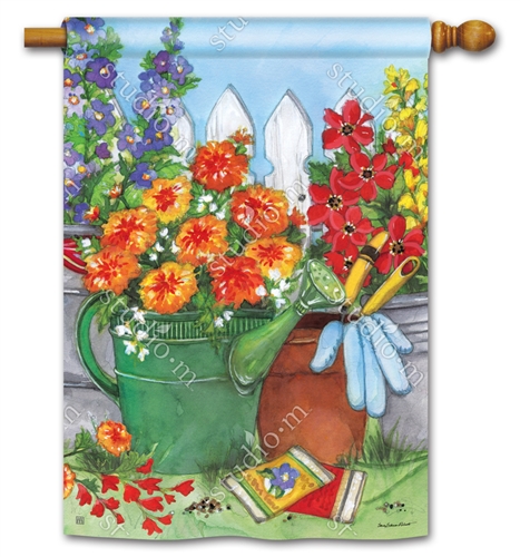 BreezeArt Studio M Farmhouse Kürbis Gartenflagge – 12,5 X 45,7 Cm, Premium SolarSilk Polyester