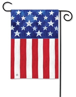 BreezeArt Studio M Patriotische Gartenflagge "Stars And Stripes Forever" – Premium SolarSilk, 31,8 X 45,7 Cm (12,5 X 18 Zoll)